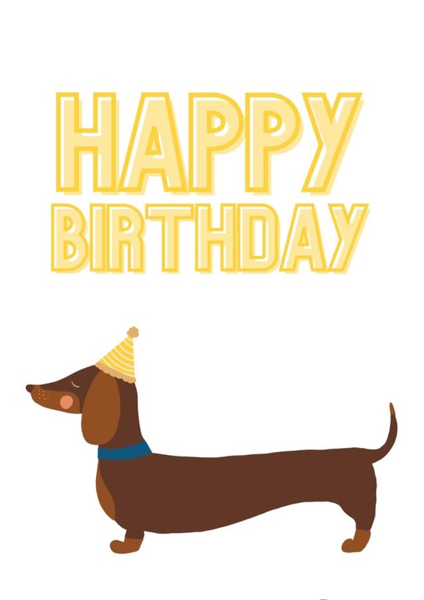 dachshund sausage Birthday Card 18342 created by #1 Silly Sausage 