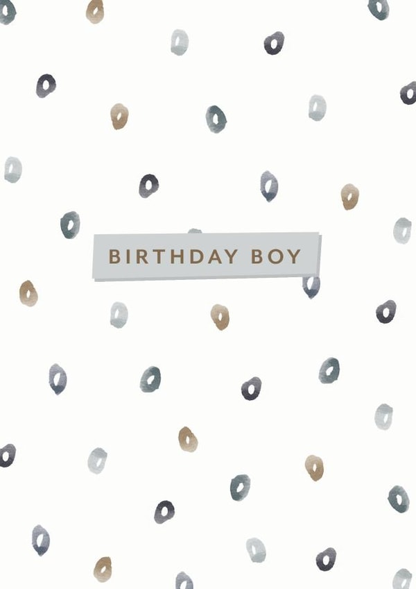 Watercolour circles birthday card blue created by Gooseberry Moon