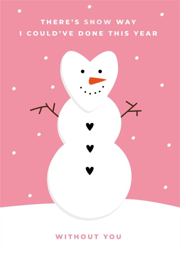 snow love Christmas Card 9815 created by Jemima de Viell