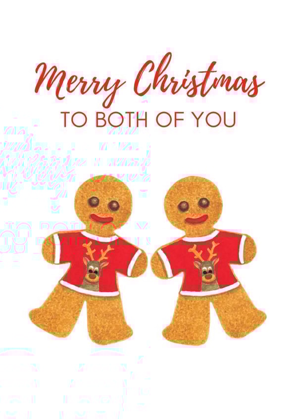 gingerbread Couple Christmas Card 19513 created by Karen Illustrates