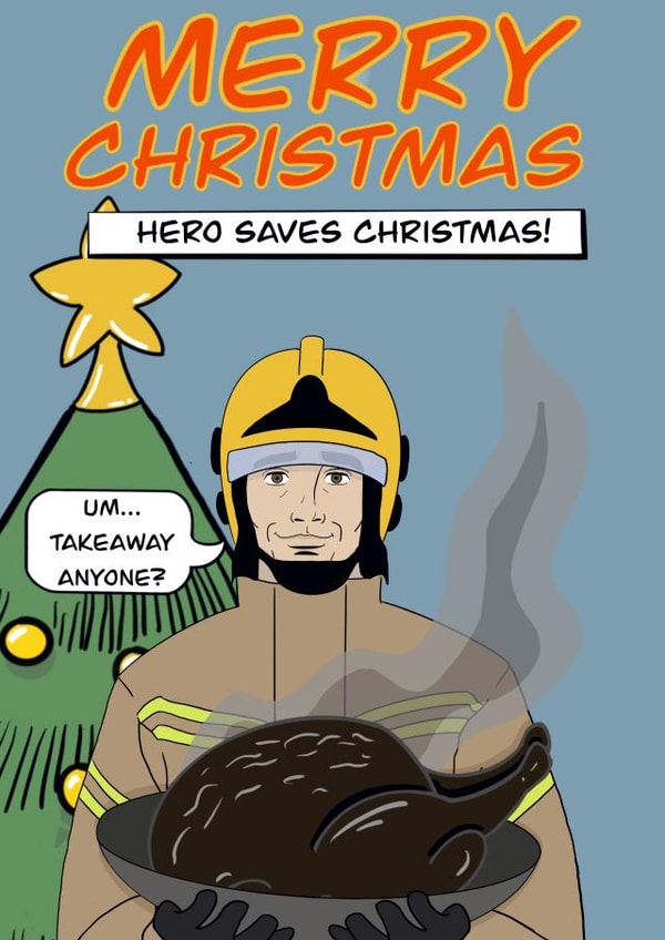 cartoon firefighter Card 37683 created by Rad mama designs