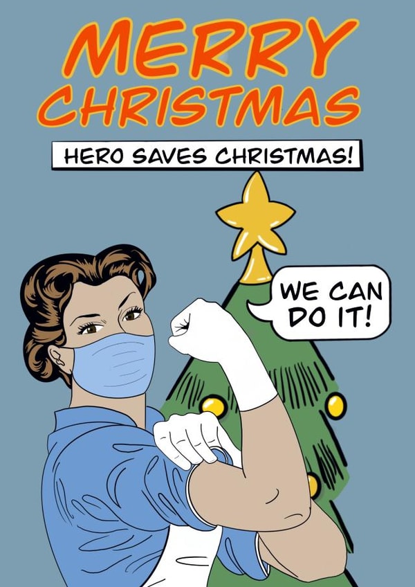 cartoon doctor Christmas Card 37684 created by Rad mama designs