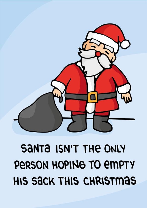 rude Santa Christmas Card 38447 created by Huxters