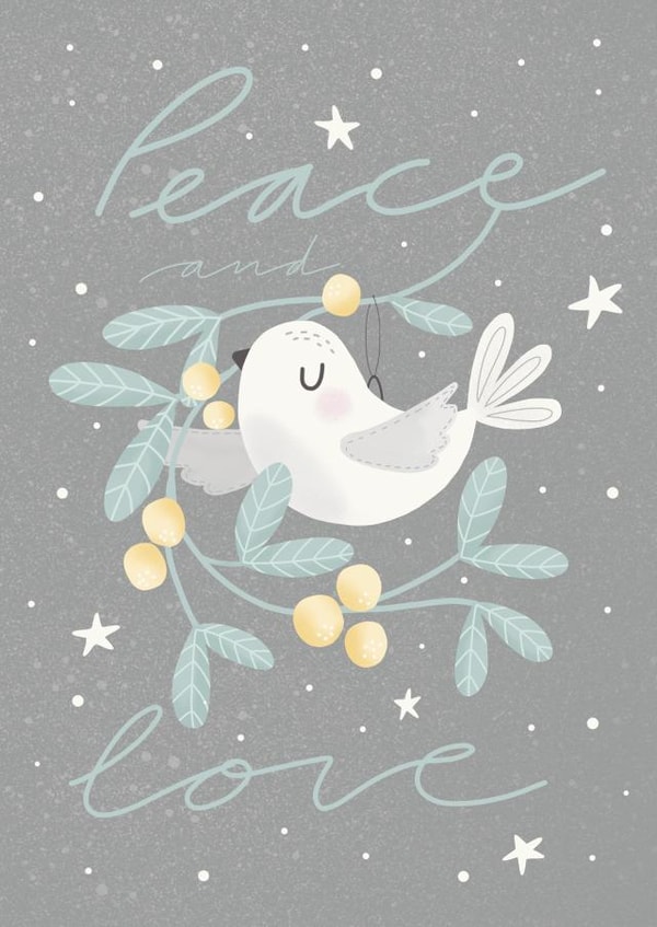 Dove Peace Christmas Card 20873 created by Alicia Cambridge