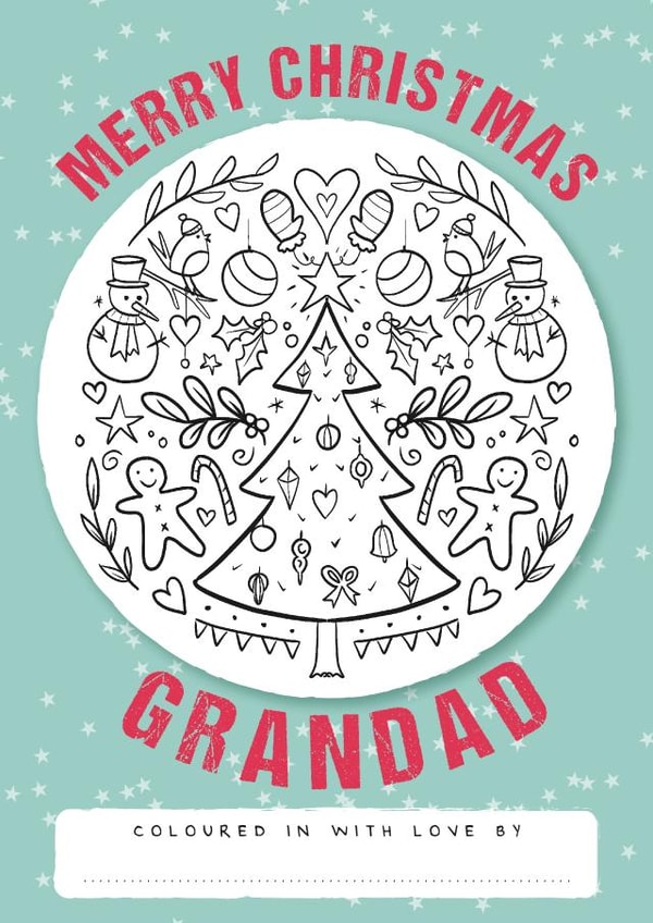 grandad cute Christmas Card 15247 created by Mad Philomena