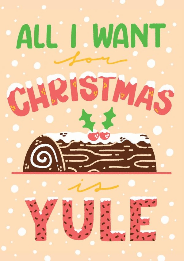 yule log Christmas Card 16972 created by Matt Joyce