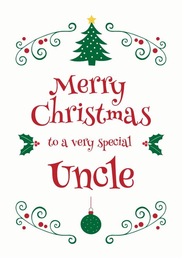 uncle adult Christmas Card 4826 created by Hello Fridays Studio