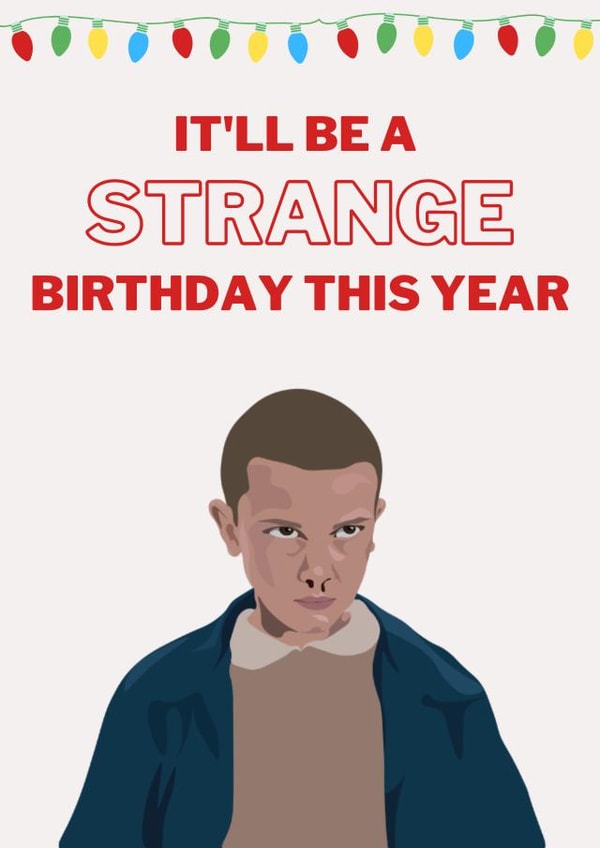 STRANGER THINGS eleven Birthday Card 42233 created by TEA Designs
