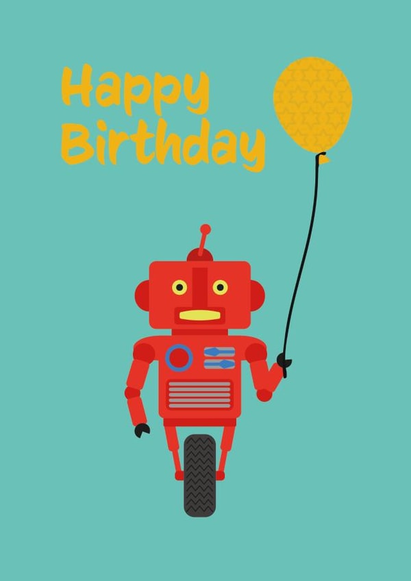 Birthday Robot Card 45864 created by RoCreates
