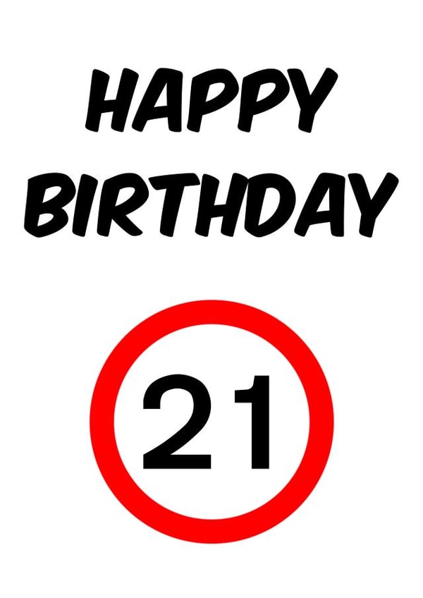 21 Happy Card 45979 created by Sean Robinson