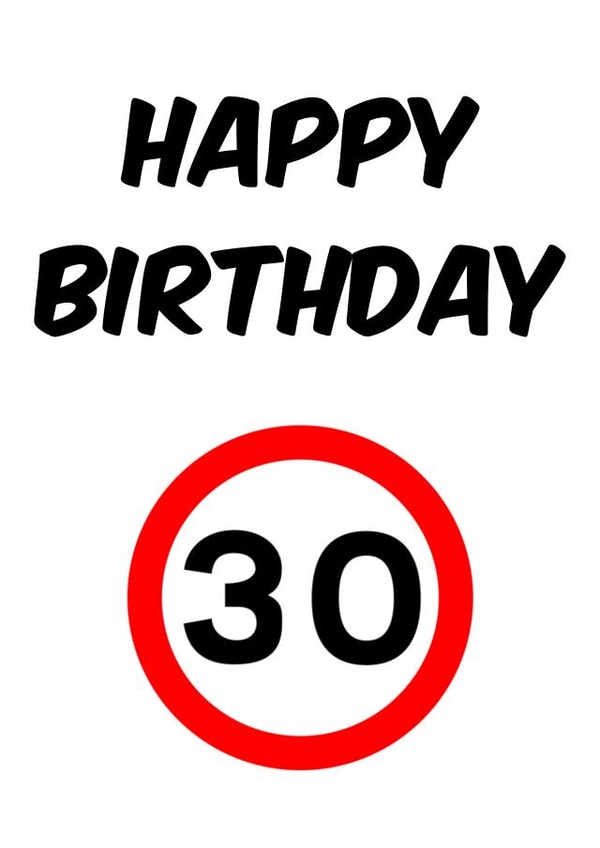 30 Happy Card 45980 created by Sean Robinson