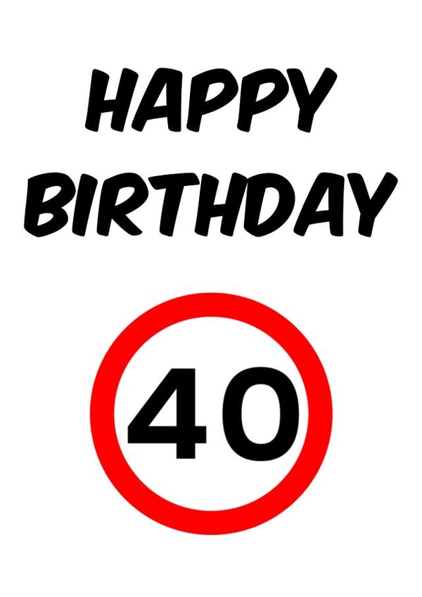 40 Happy Card 45981 created by Sean Robinson