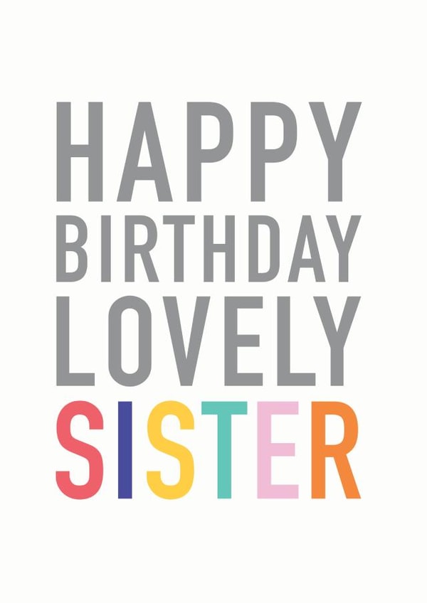 sister typography Birthday Card 10676 created by Studio 9