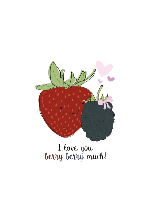 cute berry Valentines Day Card 38167 created by Made by Mable