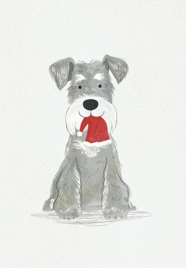 Dog Pet Christmas Card 20476 created by Alex Bloomer Illustration