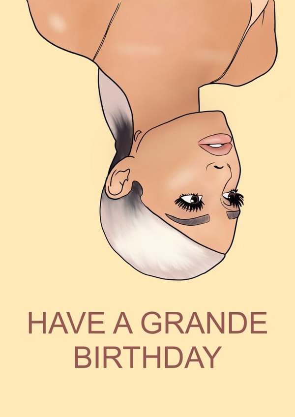 grande ariana Birthday Card 18500 created by Amy Louisa