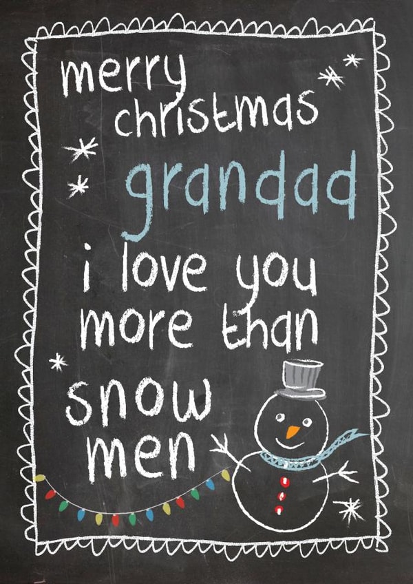 grandad snowmen Christmas Card 15252 created by Mad Philomena