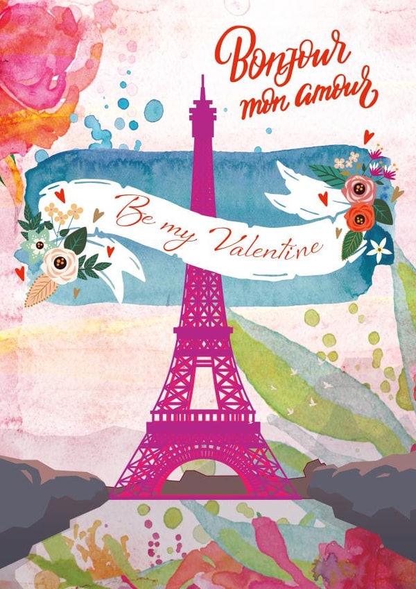 Be my Valentine Paris themed Card created by Natalie Ryan