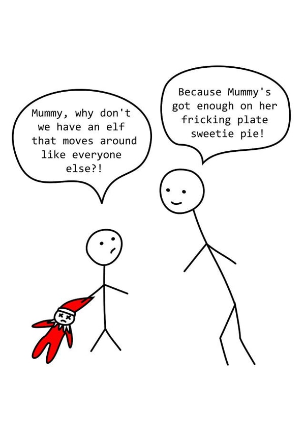 elf on the shelf Christmas Card 42611 created by Hurrah For Gin