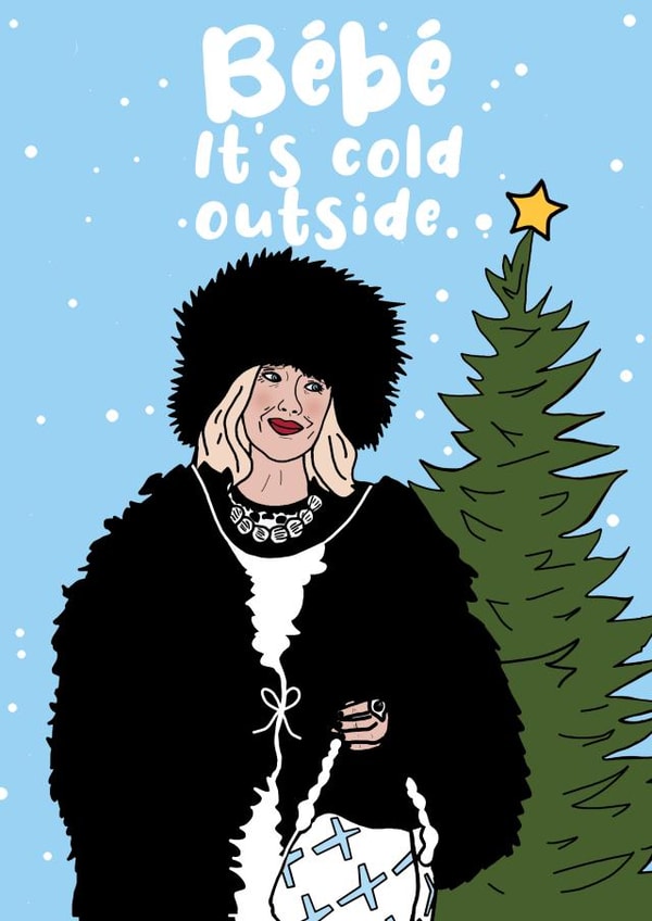 Schitts Creek Moira Rose Bebe Christmas Card created by Charles Makes