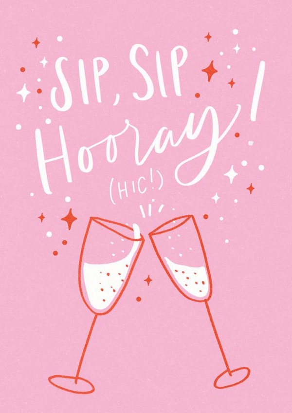 prosecco champagne Congratulations Card 20695 created by Nicky Laatz