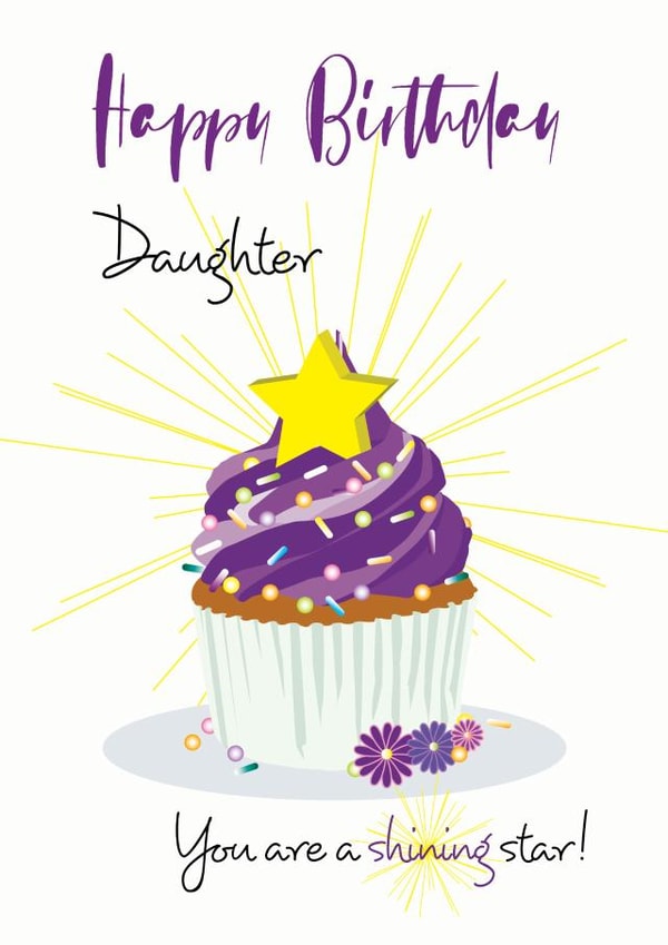 Daughter Cupcake Birthday card created by Jackie Ponwaye Design