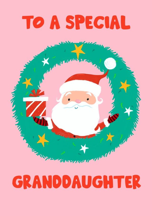 Granddaughter illustration Christmas Card 17030 created by Dale Simpson