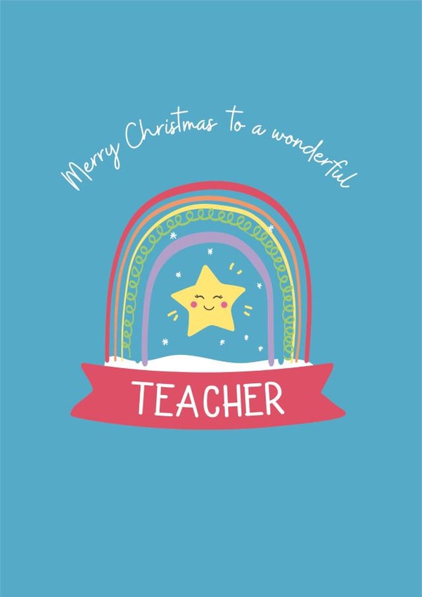 teacher wonderful Christmas Card 18776 created by Ollie&Frey