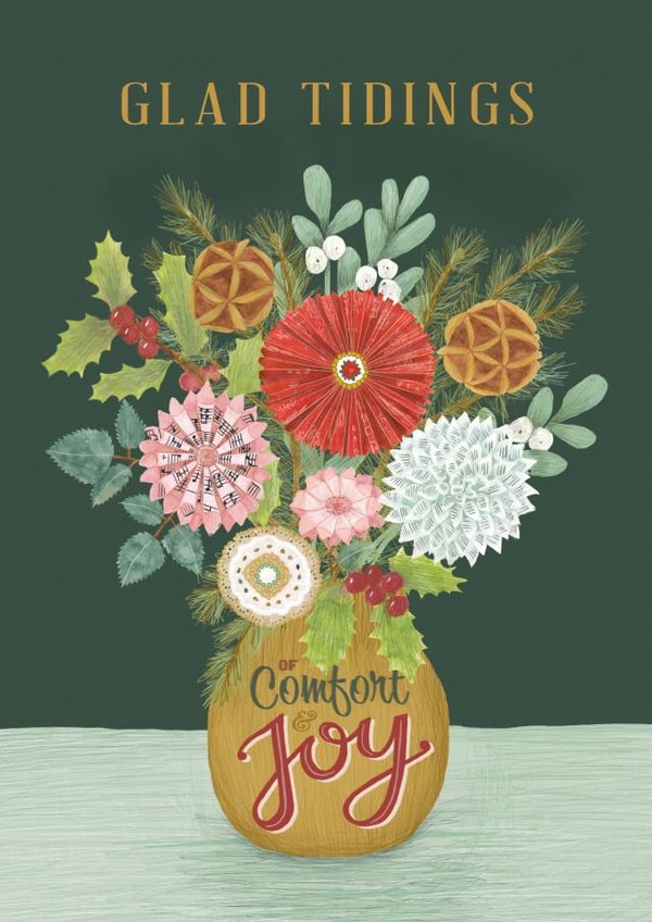 floral pretty Christmas Card 16347 created by Made by Burbs
