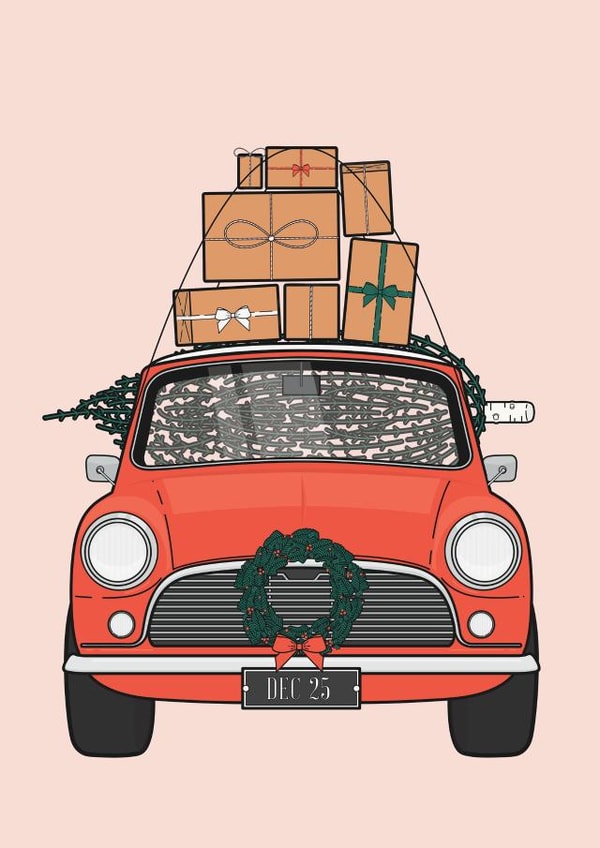 mini mini cooper Christmas Card 20899 created by Lauren Heimsoth