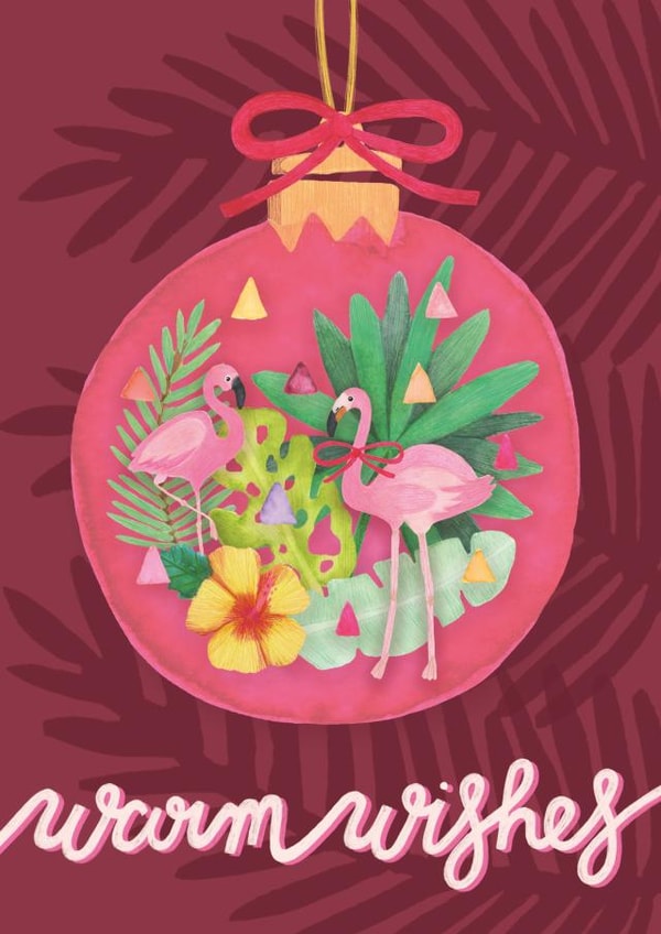 Tropical Flamingo Christmas Card created by Made by Burbs