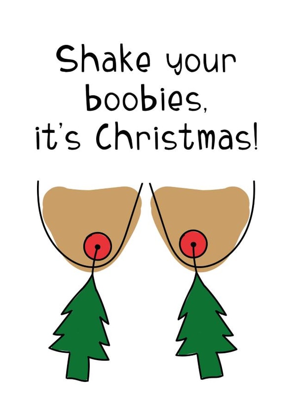 Boobs Boobies Christmas Card 16067 created by Oh You Know Aaron