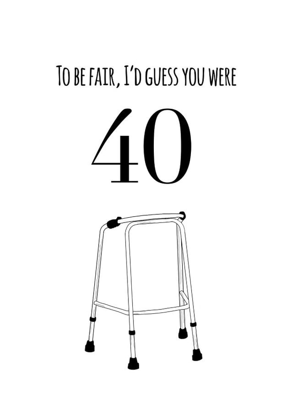 40 40th Birthday Card 41347 created by Daniella Illustrates 