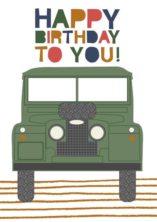 land rover landrover Birthday Card 20007 created by Hannah Rogers