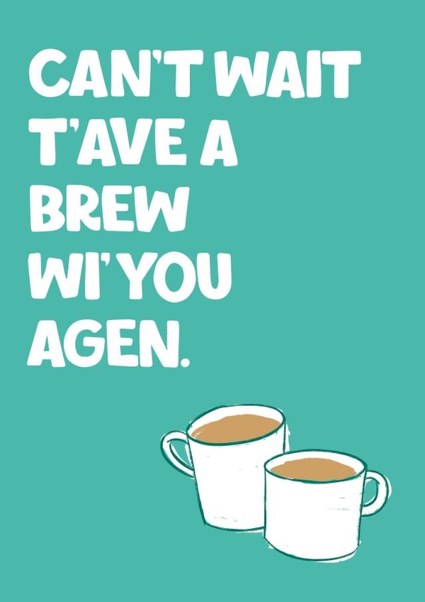 Northern friendship card, thinking of you and a brew (or two)! created by Chummy Cheese