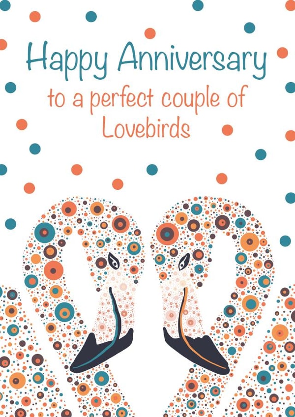 Cute Anniversary card - Lovebirds created by Ashley Roberts