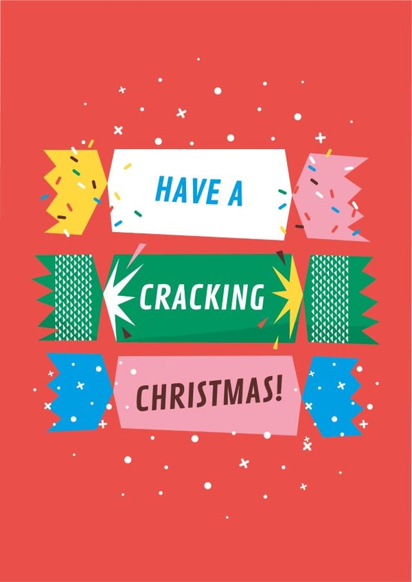 cracker cracking Christmas Card 20284 created by Neil Clark