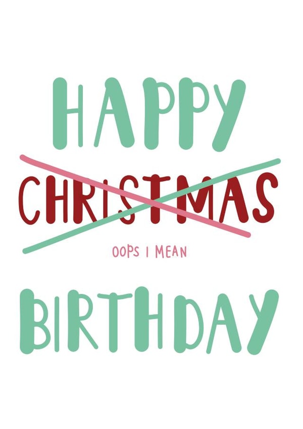 xmas typography Birthday Card 19136 created by Mena  B