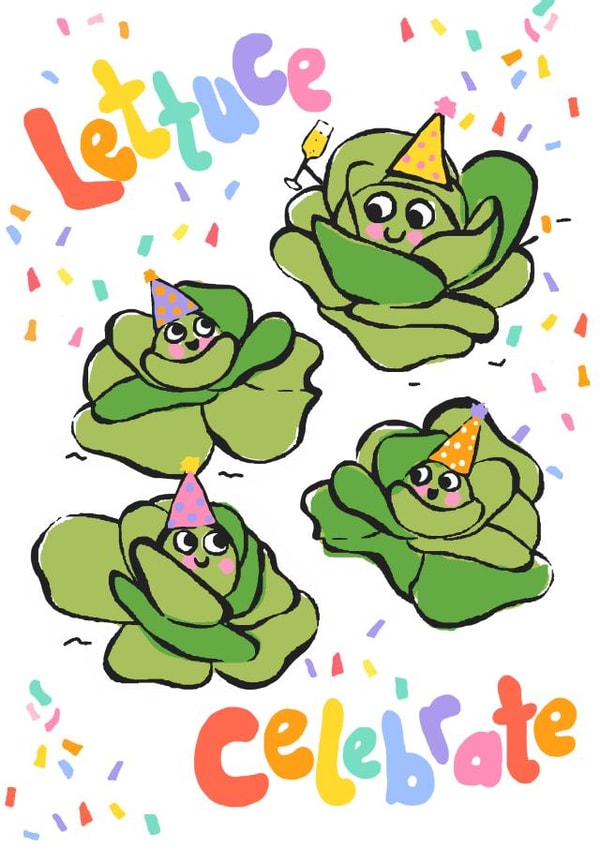 party rainbow Birthday Card 16912 created by Pink Pea