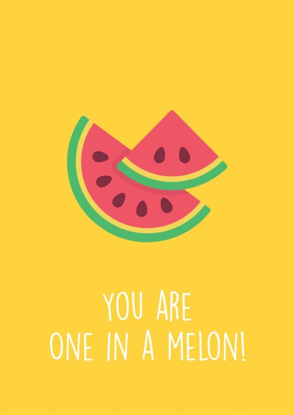 Melons Melon Thank You Card 15514 created by Nuu Cards