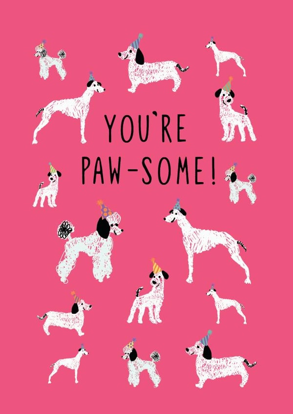 dog pawsome Thank You Card 18808 created by Aimee Smith