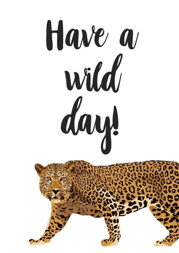 wild day leopard card Card 39878 created by MerryNotesDesigns