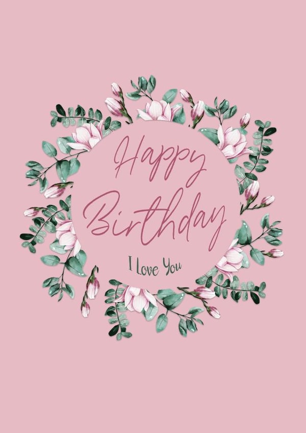 Traditional Flowers Birthday Card 14568 created by Three Bears