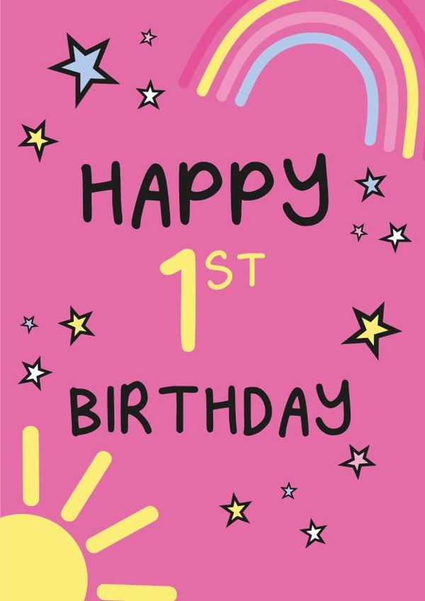 1st 1 Birthday Card 20632 created by The Happy Company