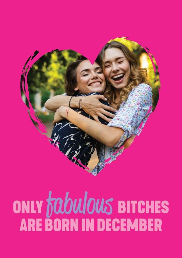 FRIEND BEST FRIEND Personalised Photo Card 30658 created by Filthy Sentiments