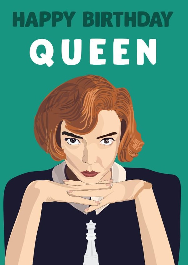 Queen's Gambit Netflix Birthday Card 16654 created by David Rudd