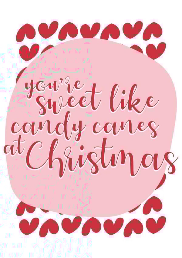 Candy Cane Heart Love & Friendship Card 41140 created by Jasmine Coster - JazziCreates
