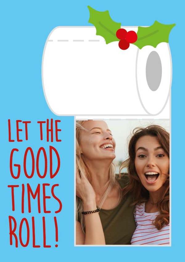 lockdown loo roll Christmas Personalised Photo Card 40394 created by I Made A Card