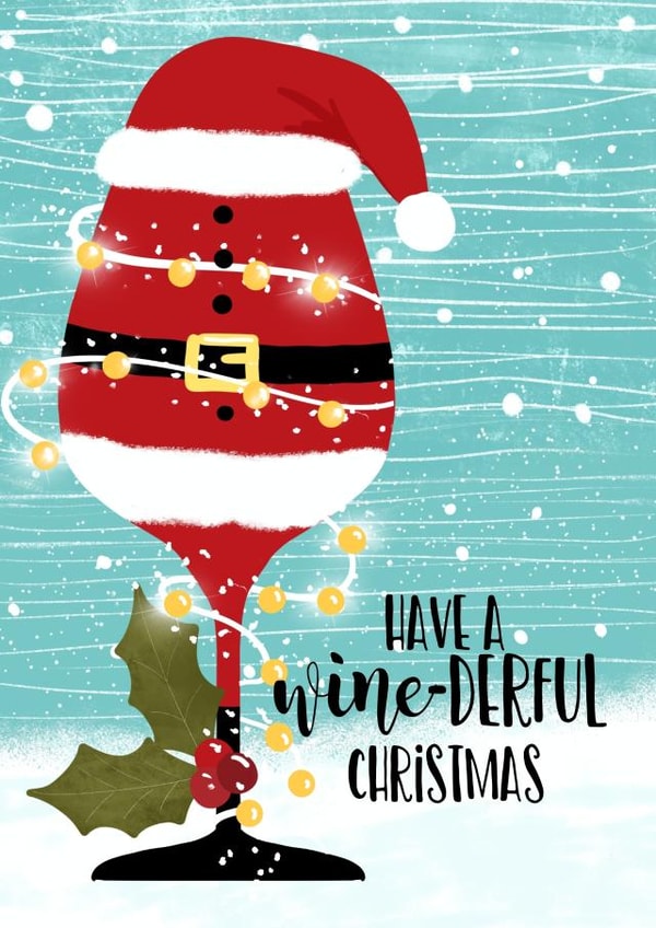 Holly Lights Christmas Card 40615 created by The Arty Apples Limited