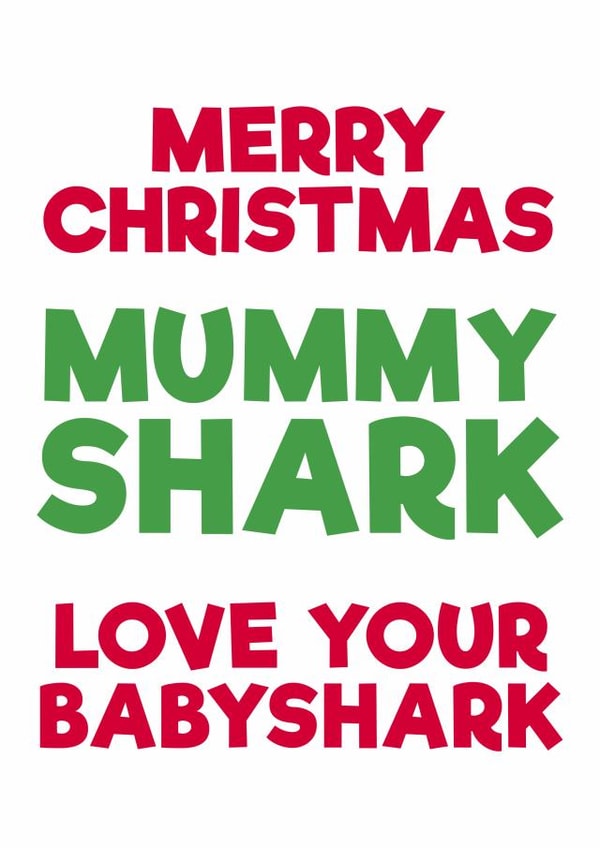 mummy shark baby shark Card 42988 created by PaperPiranha